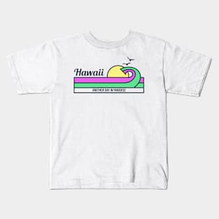 hawaiian waves Kids T-Shirt